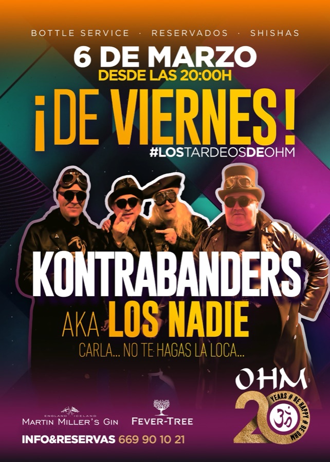 Cartel del concierto de Kontrabanders en la sala OHM, Valladolid